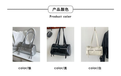 Plain Faux Leather Tote Bag SpreePicky