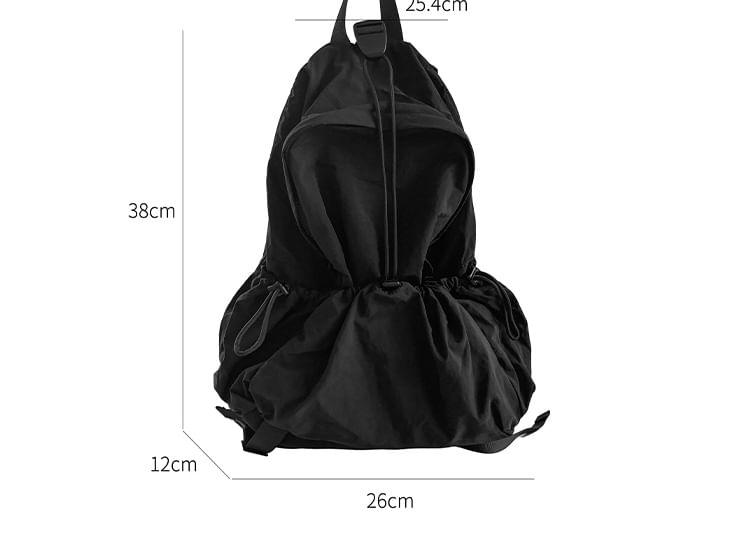 Plain Drawstring Nylon Backpack SpreePicky