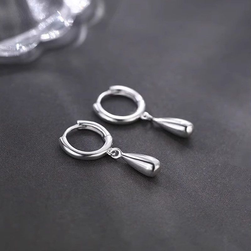 925 Sterling Silver Huggie Drop Earring mySite