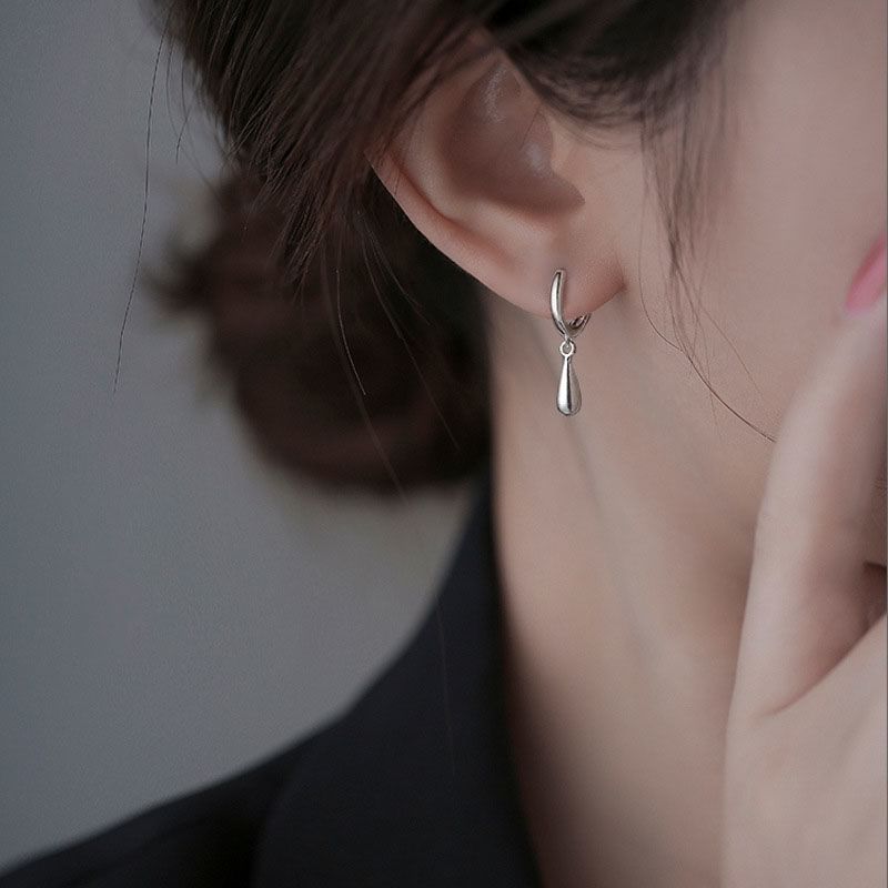 925 Sterling Silver Huggie Drop Earring mySite