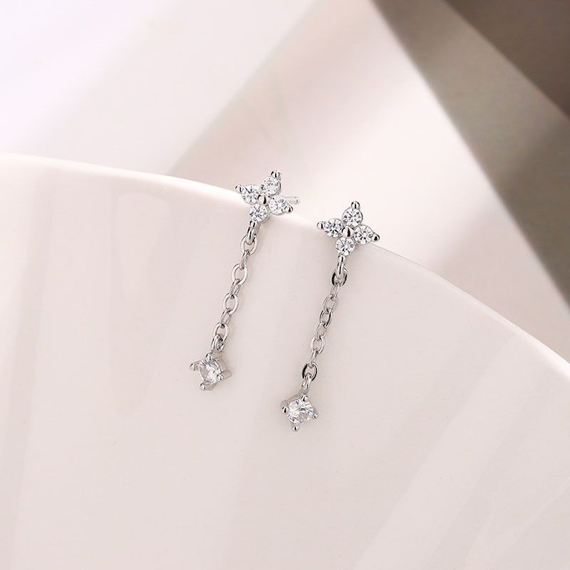 925 Sterling Silver Rhinestone Drop Earring mySite