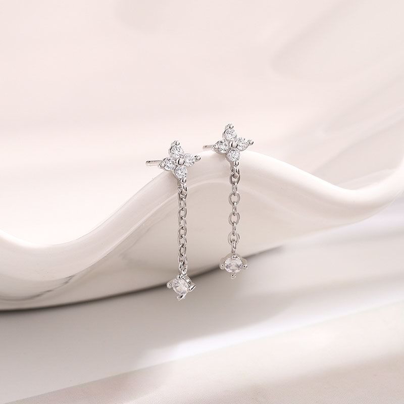 925 Sterling Silver Rhinestone Drop Earring mySite