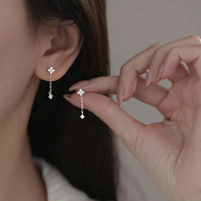 925 Sterling Silver Rhinestone Drop Earring mySite