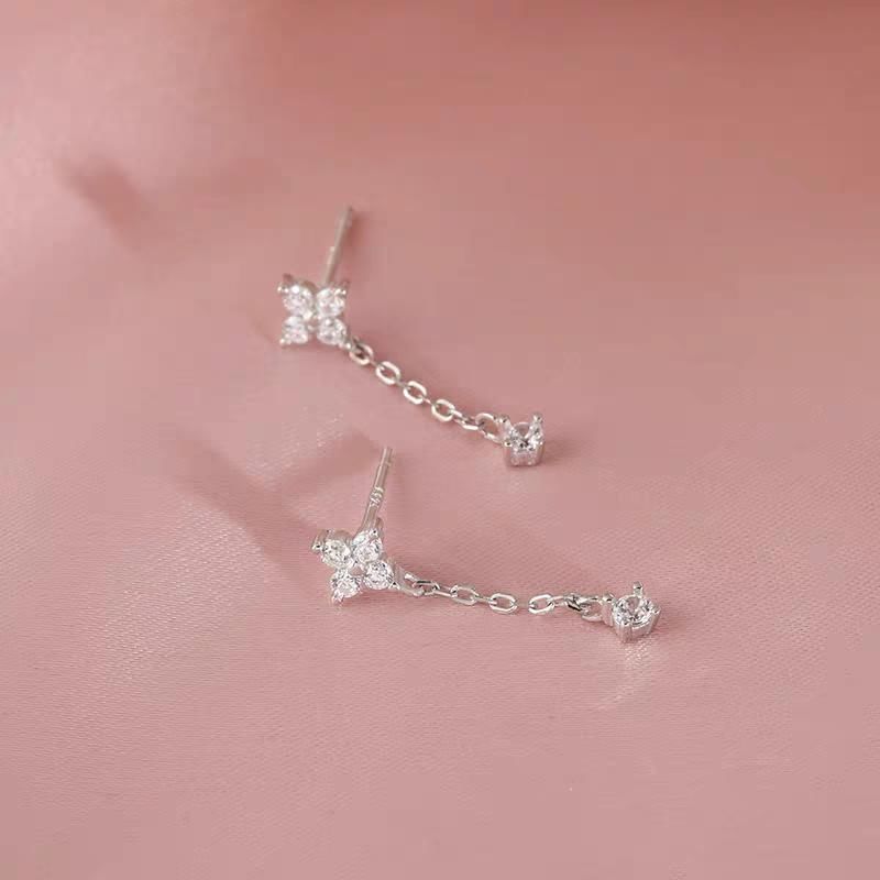 925 Sterling Silver Rhinestone Drop Earring mySite