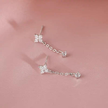 925 Sterling Silver Rhinestone Drop Earring mySite