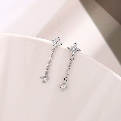 925 Sterling Silver Rhinestone Drop Earring mySite