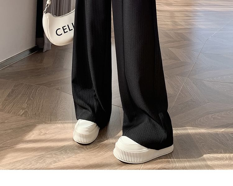 High Waist Striped Wide Leg Suit Pants mySite