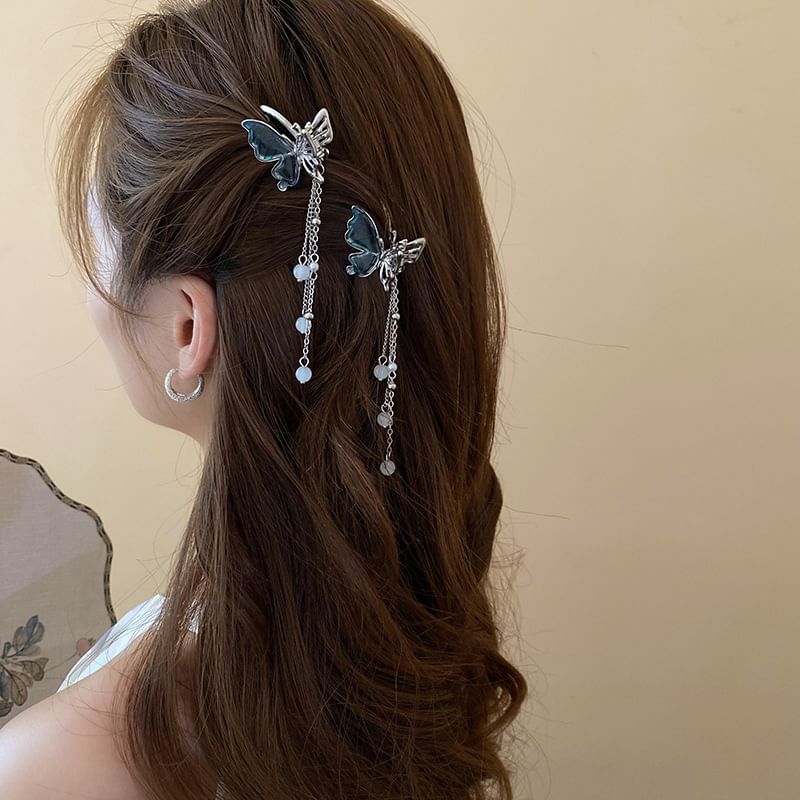 / Clip Butterfly Set Beaded Hair FashionChic