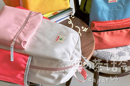 Color Block Laptop Backpack / Bag Charm / Set SpreePicky