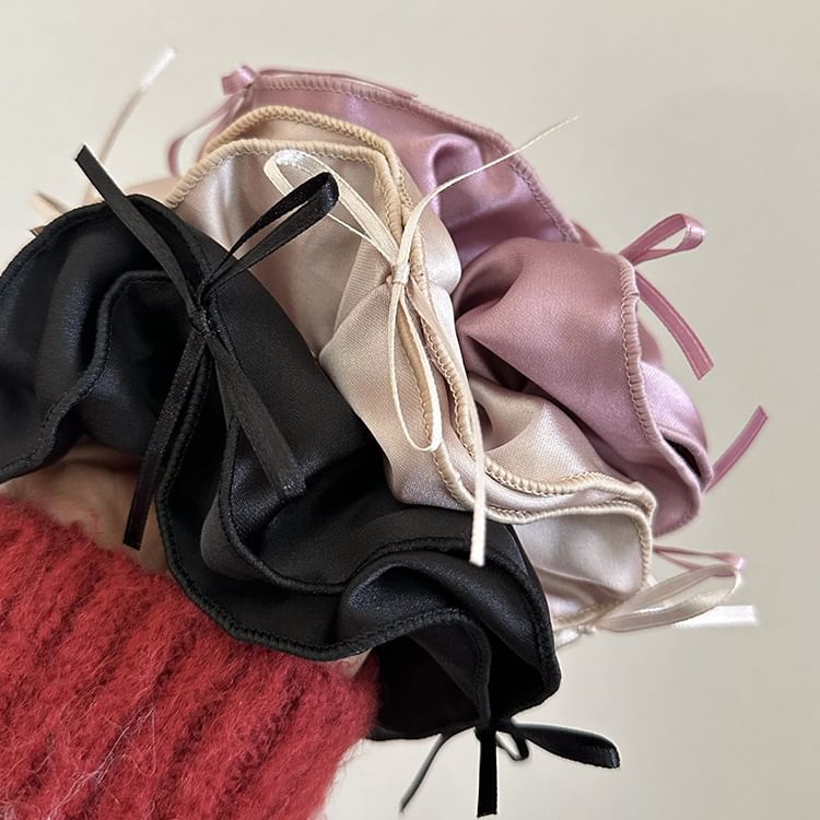 Plain Bow Accent Scrunchie SpreePicky