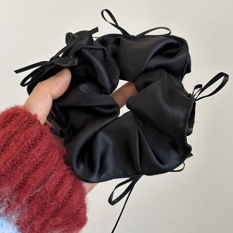 Plain Bow Accent Scrunchie SpreePicky