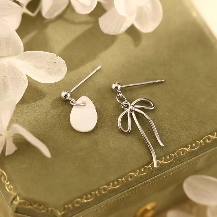 925 Sterling Silver Bowknot Drop Earring SpreePicky