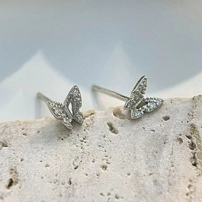 925 Sterling Silver Butterfly Stud Earring SpreePicky