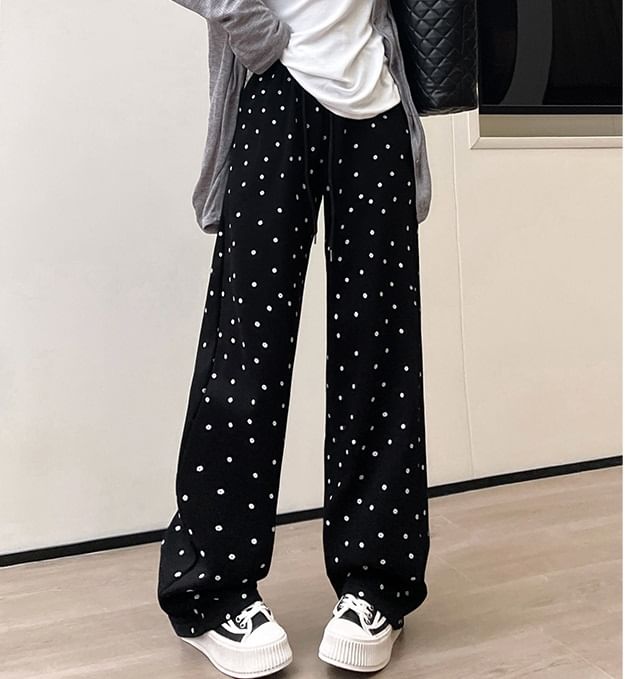 Floral Print High Waist Drawstring Wide Leg Sweatpants SpreePicky