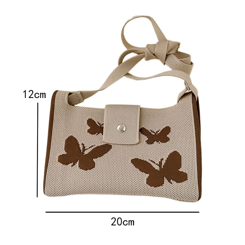 Butterfly Print Knit Coin Purse SpreePicky