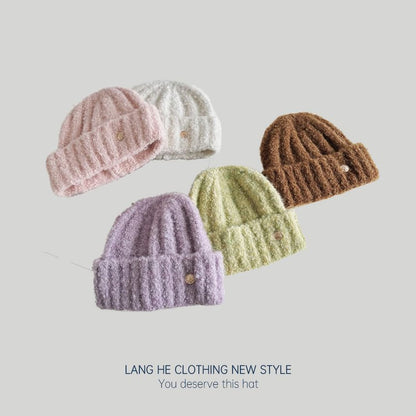 Metal Disc Knit Beanie SpreePicky