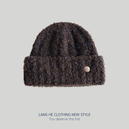 Metal Disc Knit Beanie SpreePicky