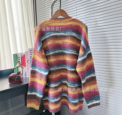 V-Neck Color Block Cardigan SpreePicky