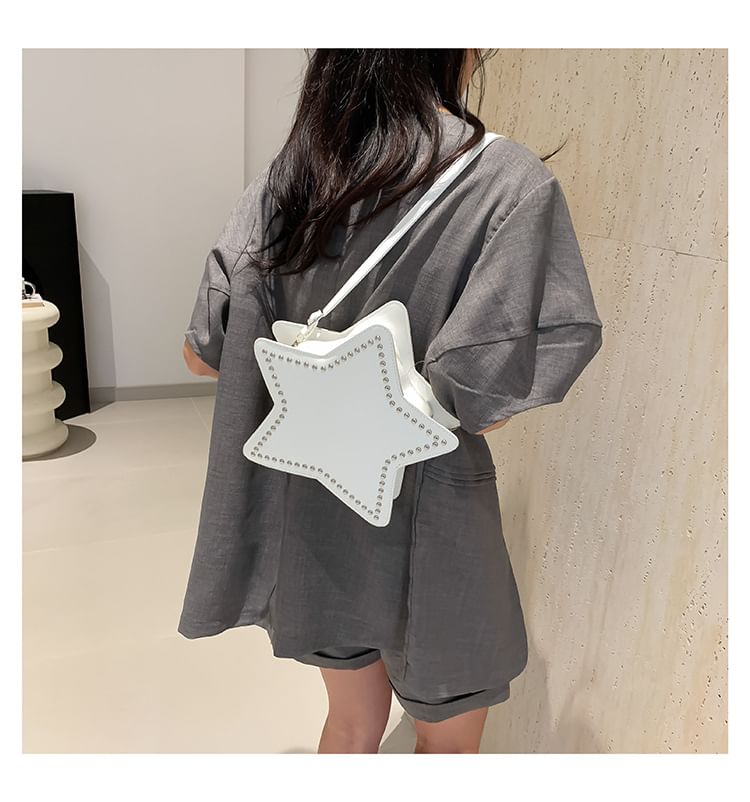 Star Studded Faux Leather Crossbody Bag SpreePicky