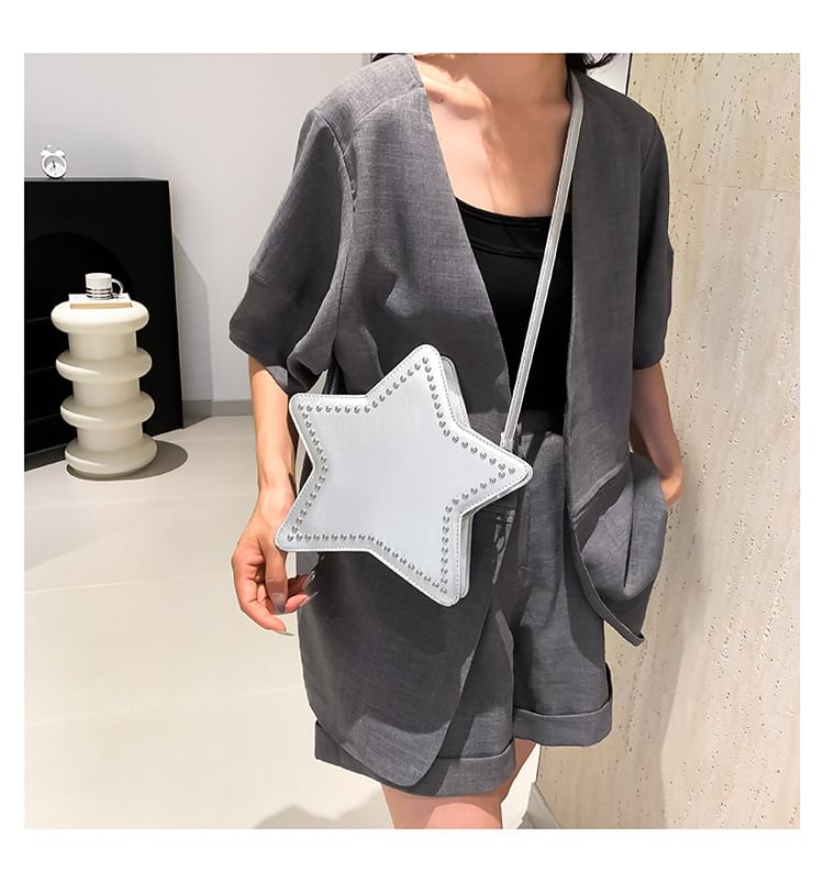 Star Studded Faux Leather Crossbody Bag SpreePicky