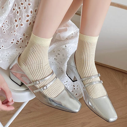 Bow Print Ribbed Socks SpreePicky