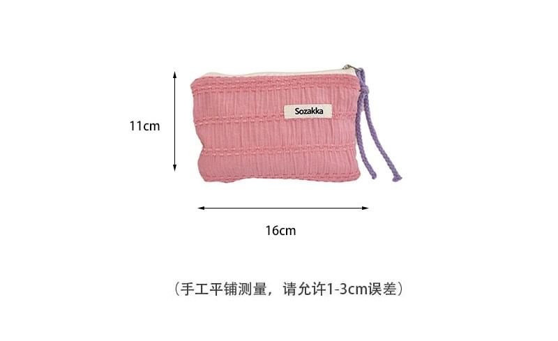 Textured Zip Pouch SpreePicky