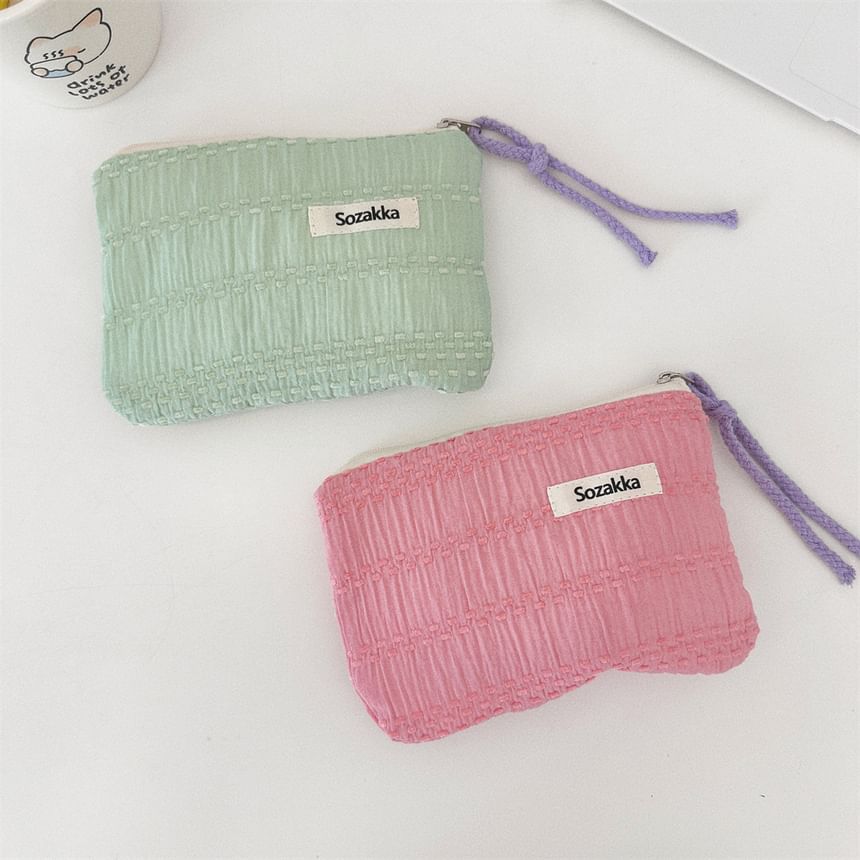 Textured Zip Pouch SpreePicky