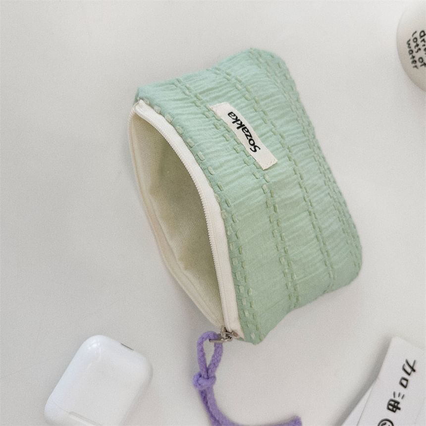 Textured Zip Pouch SpreePicky