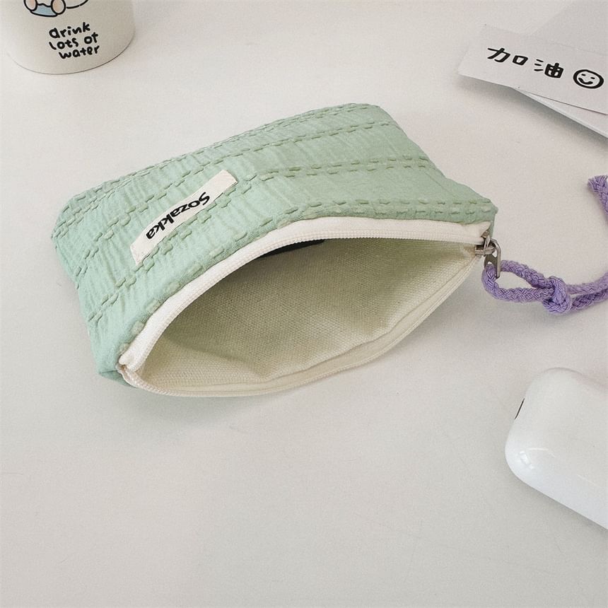 Textured Zip Pouch SpreePicky