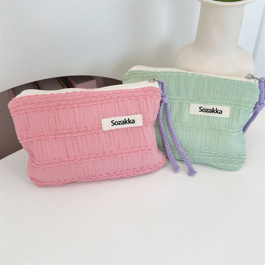 Textured Zip Pouch SpreePicky