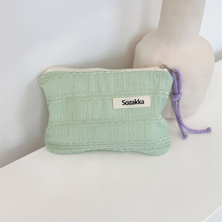 Textured Zip Pouch SpreePicky