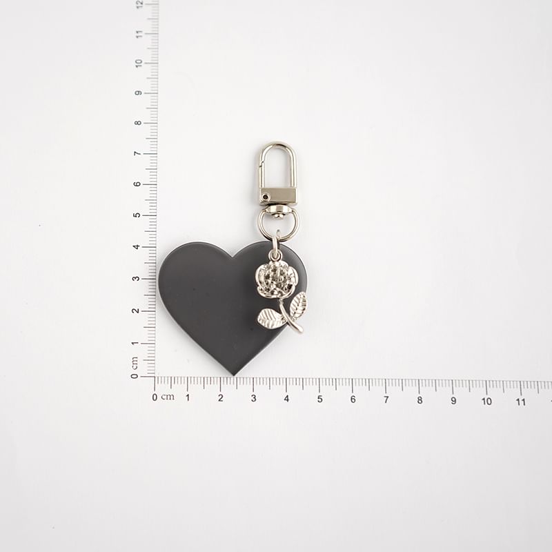 Rose & Heart Key Chain / Bag Charm SpreePicky