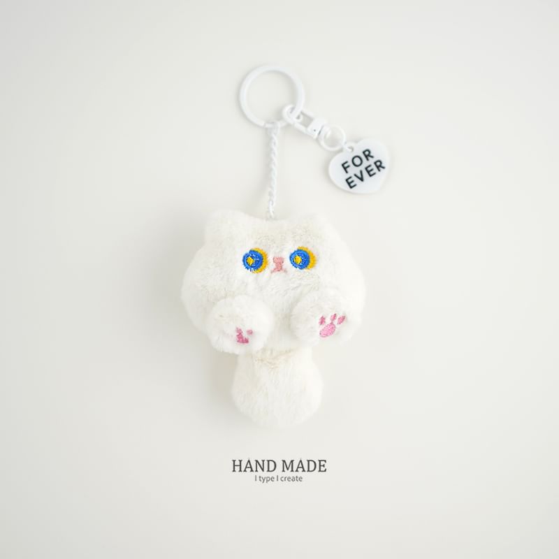 Cat Chenille Key Chain / Bag Charm SpreePicky