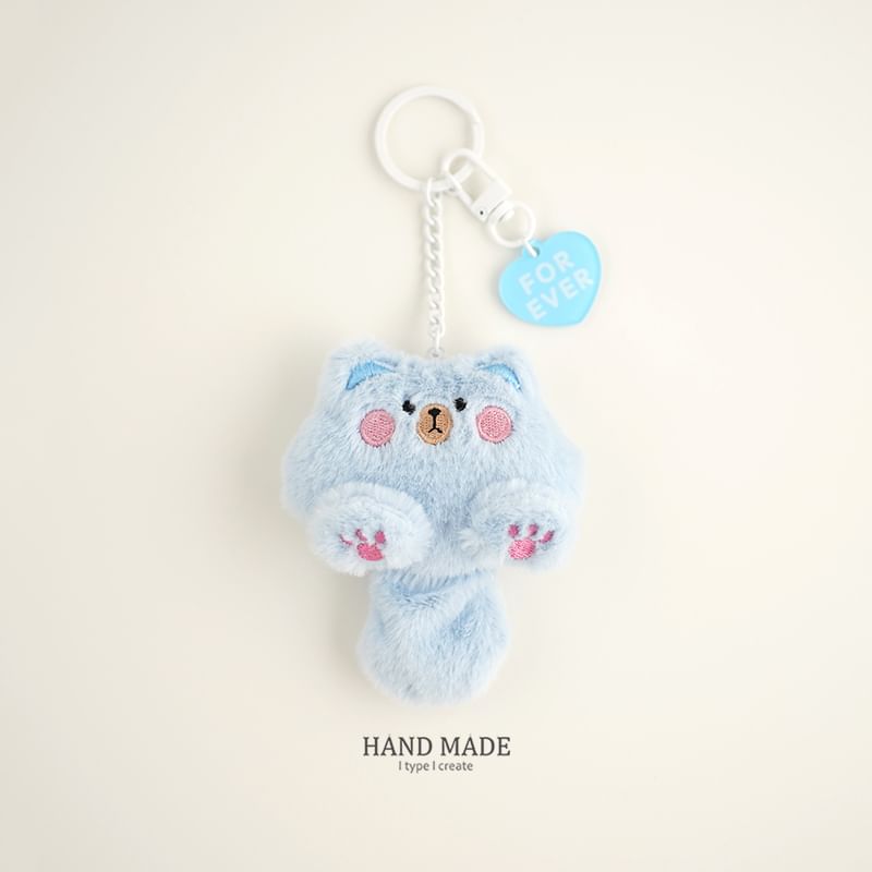 Cat Chenille Key Chain / Bag Charm SpreePicky