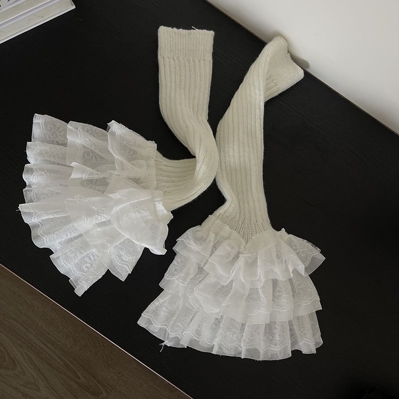 Lace Ruffle Leg Warmers SpreePicky