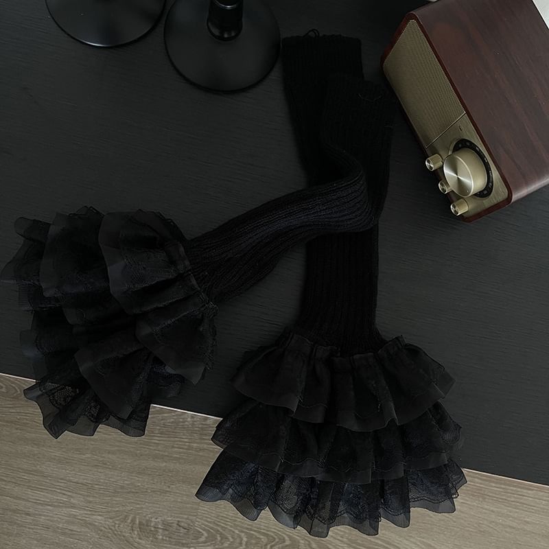 Lace Ruffle Leg Warmers SpreePicky