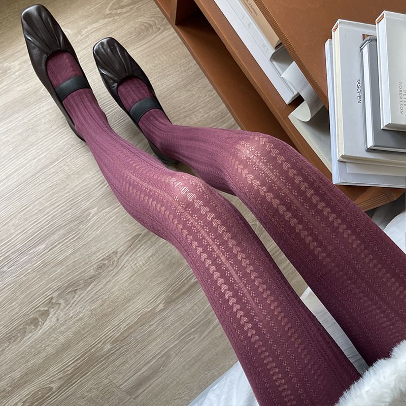 Heart Patterned Tights SpreePicky