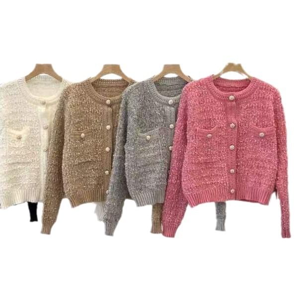 Cropped Crew-Neck Cardigan in 5 Colors SpreePicky