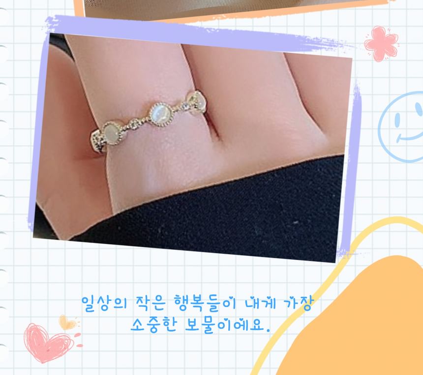 (Various Rhinestone Gemstone Open Faux Designs) Ring Alloy FashionChic