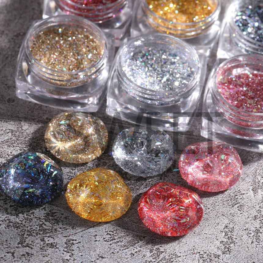 Set of 6: Glitter Nail Art Decoration (Various Designs) SpreePicky