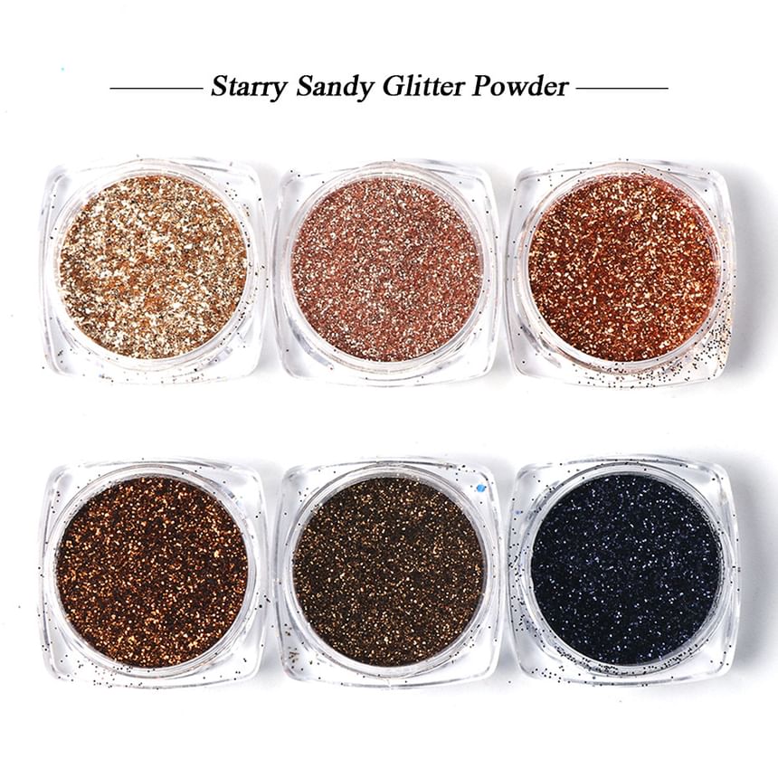 Set of 6: Glitter Nail Art Decoration (Various Designs) SpreePicky