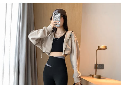 High Waist Two Tone Sports Leggings SpreePicky