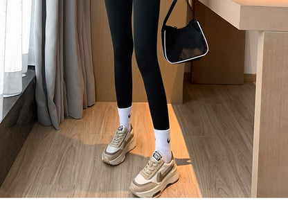 High Waist Two Tone Sports Leggings SpreePicky