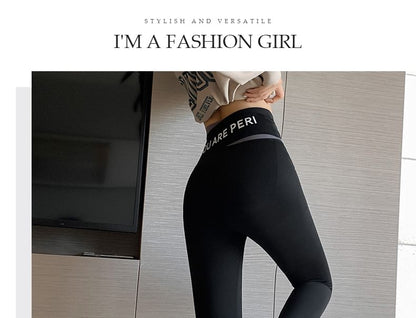 High Waist Two Tone Sports Leggings SpreePicky