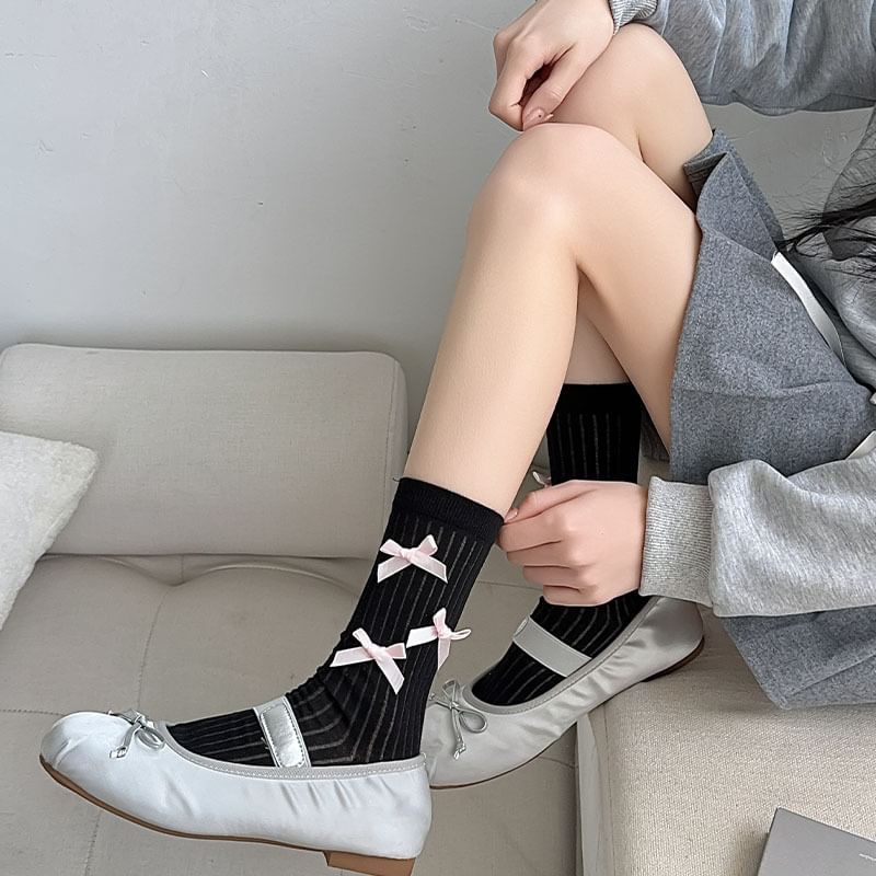 Bowknot Crew Socks SpreePicky