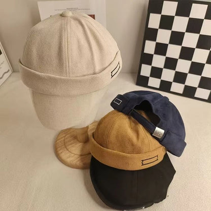 Embroidered Faux Suede Docker Hat SpreePicky