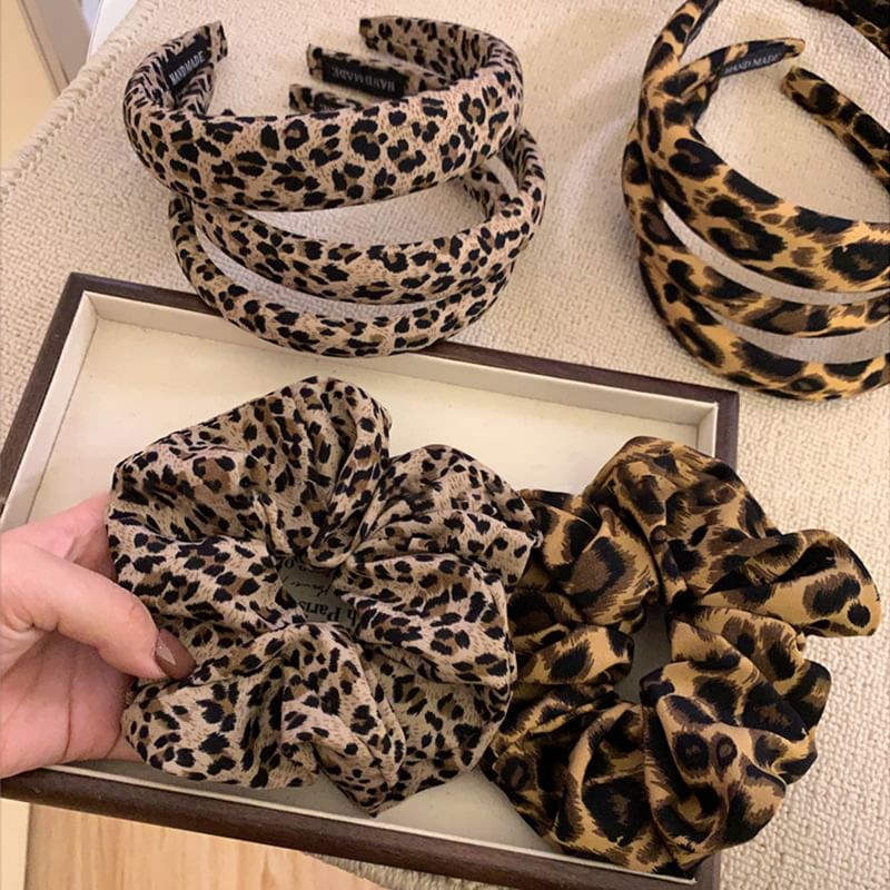 Leopard Print Headband / Scrunchie SpreePicky