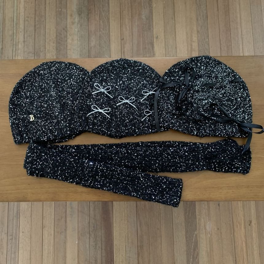 Sequin Knit Beanie / Scarf SpreePicky