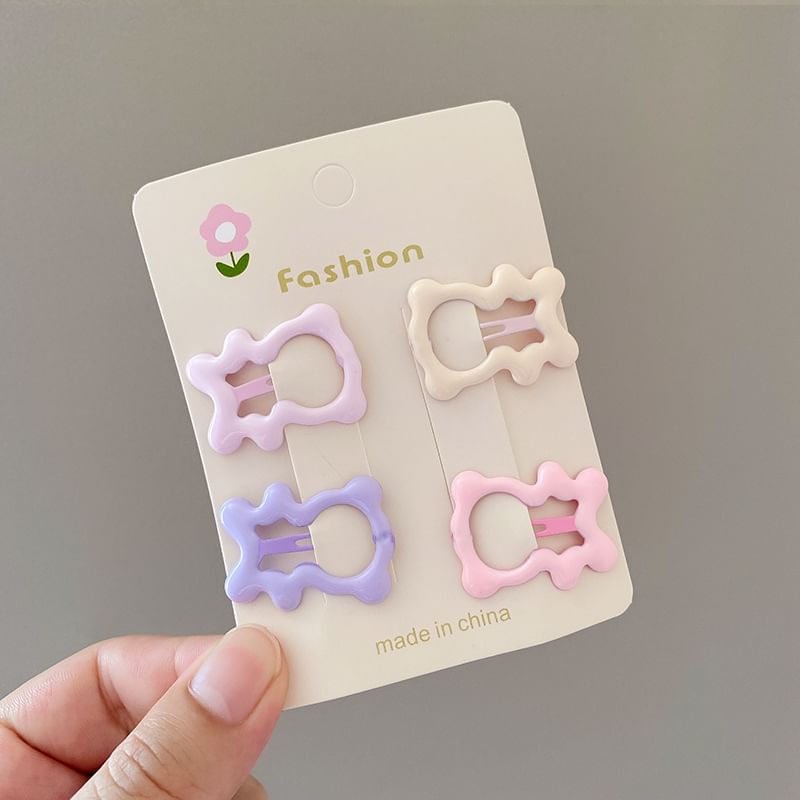 Set of 4: Cutout Hair Clip SpreePicky