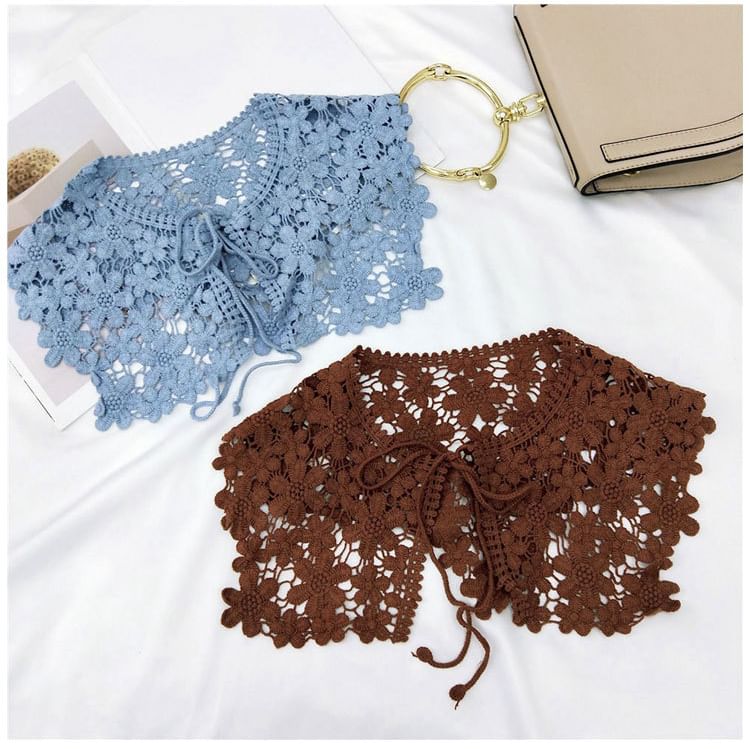 Floral Lace Light Scarf SpreePicky